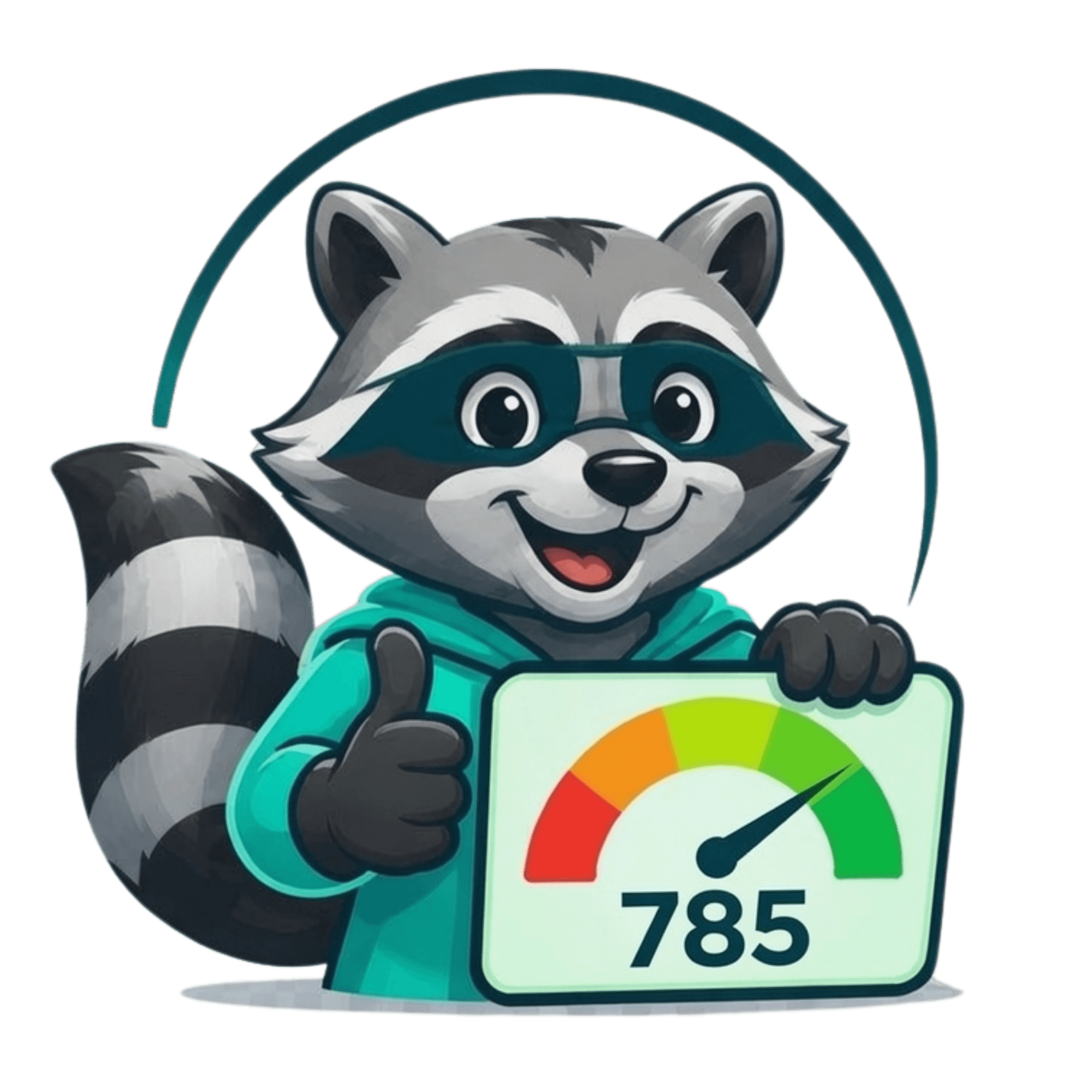 CreditRaccoon raccoon mascot logo